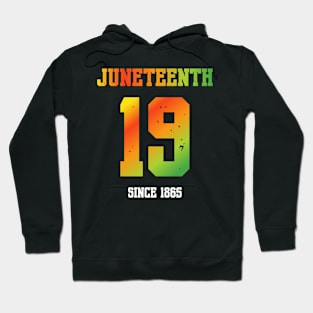 Juneteenth Cool Black History June 19 2024 Awesome Flag Hoodie